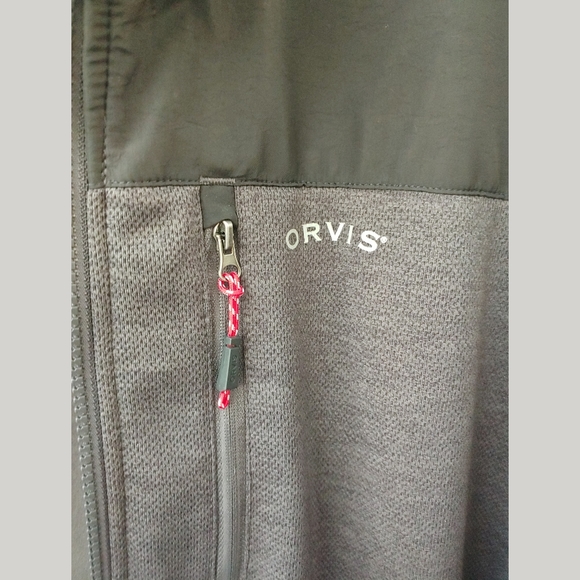 Packable Outerwear 🍁🍂 Orvis Bonded Mesh Full Zip Jacket Grey L - Picture 5 of 7